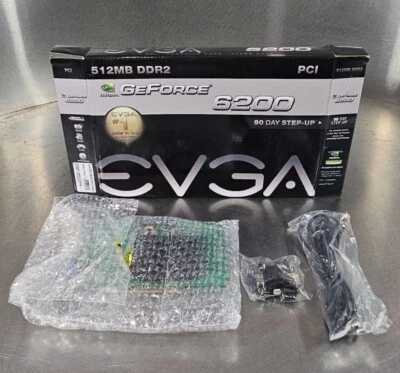 EVGA NVIDIA GeForce 6200 512MB DDR2 AGP 8X Graphics Card.         3D-19 - Image 1 of 4