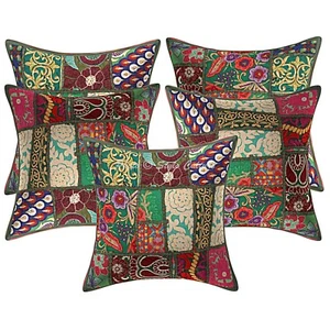 Vintage Cushion Cover Indian Throw Ethnic Pillow Case Hippie Gypsy Home Decor - Picture 1 of 6