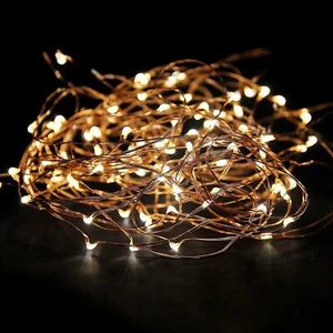 20-100 LEDs Copper Wire Christmas Party String Fairy Lights AA Battery Powered - Picture 1 of 67