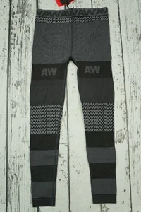 NEW Alexander Wang H&M Reflective Pants Runway Yoga Leggings Blac Grey Plaid XS - Picture 1 of 9