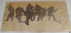 DISNEY'S 1985 The Black Cauldron "Creeper" & "The Horned King's Guards" 4 Cels! - Picture 1 of 4