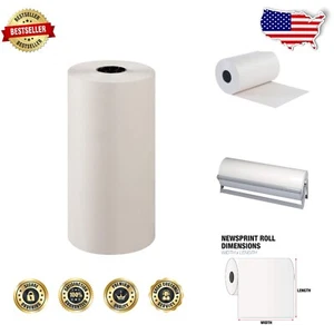 18" x 1,440" Unprinted Newsprint Roll - Versatile Packing and Void Fill Solution - Picture 1 of 7