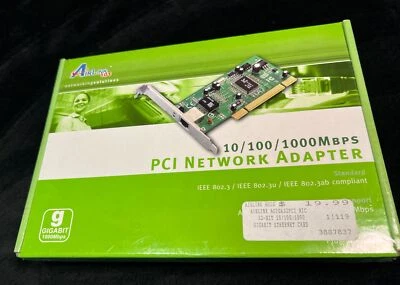 AirLink 101 Gigabit 10 / 100 / 1000 Mbps PCI 32 Bit Network Adapter -NEW SEALED! - Image 1 of 4