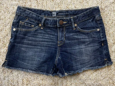 Mossimo 女式低腰原始下摆牛仔弹力短裤,尺寸 2(腰 29) — 第 1/4 张图片