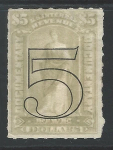 Bigjake: R-187, $5.00 Commerce with open numerals of value - *OG-H - Picture 1 of 2