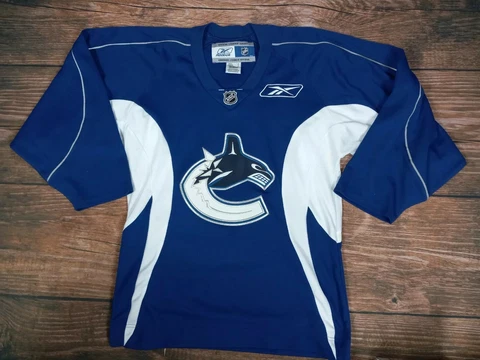 Roberto Luongo #1 Vancouver Canucks Reebok CCM Jersey Size Small Blue NHL Hockey Cover