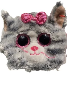 Beanie Babies Boos TY Gear Coin Purse KIKI Grey Girls Kitty Cat Wristlet Stuffed - Picture 1 of 6