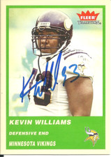 Kevin Williams Minnesota Vikings/Oklahoma State Personally Autographed Card
