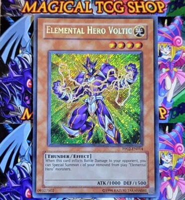 Yugioh Elemental Hero Voltic Premium Pack 2 Secret Rare PP02-EN014 Konami 2008 - Image 1 of 2