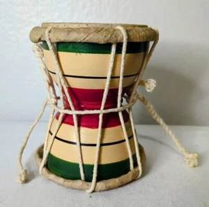 Handmade Musical Instrument Damru Drum 4 Inch - Picture 1 of 4