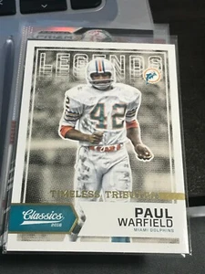 Classics Timeless Tributes Gold #141 2016 Paul Warfield Dolphins #2/10! kc22! - Imagen 1 de 2