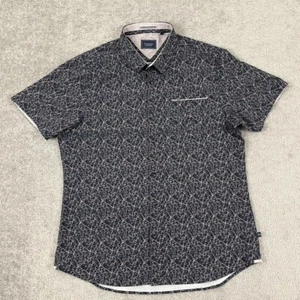 7 Diamonds Shirt Mens Large Blue Fifth Dimension Button Up 4-Way Stretch S/S - Picture 1 of 8