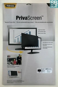 Fellowes 19" PrivaScreen Blackout Widescreen Privacy Filter Monitor Screen - Picture 1 of 8