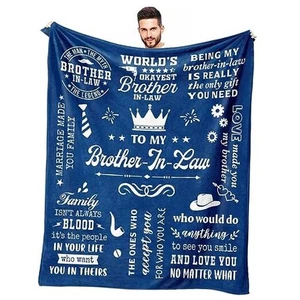 Gifts, Gifts for Brother-in-Law Throw Blanket 60"x50", 60" x 50" Brother in Law - Picture 1 of 8