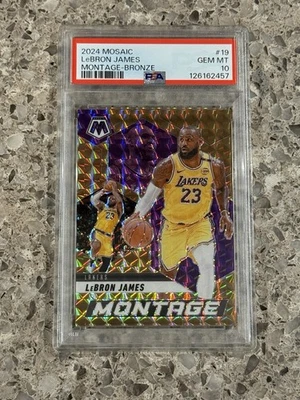 Lebron James 2024 Panini Mosaico Bronze Prizm #’d/75 Montagem PSA 10 GEM ESTADO PERFEITO - Imagem 1 de 2