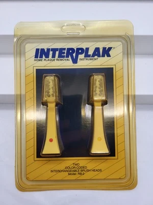 Vintage 1991 Interplak Replacement Brush Heads RB-2 Color Coded NOS - Image 1 of 2