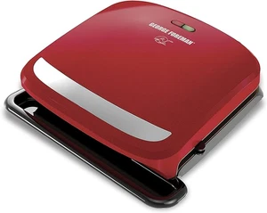 George Foreman 4-Serving Removable Plate Grill and Panini Press, Red, GRP360R - Picture 1 of 1