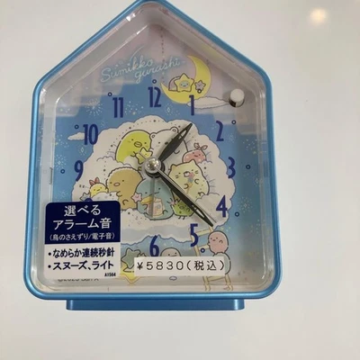 Seiko Alarm Clock Sumikko Gurashi CQ166L Light Blue Character Kids #492 - Image 1 of 3
