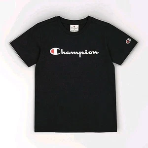 Camiseta deportiva Champion para mujer talla XS Reino Unido con logotipo clásico - negra - Imagen 1 de 1