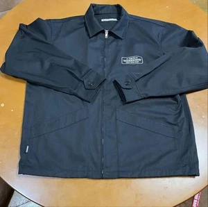 Neighborhood Black Zip-Up Jacket L Polyester Print Logo Used - Picture 1 of 8