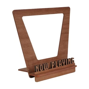 Now Playing Vinyl Record Stand Display Wall Mount Solid Wood Album Shelf - Imagen 1 de 9