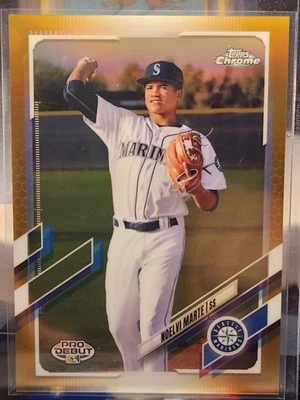 2021 Topps Pro Debut - Chrome Noelvi Marte #PDC-81 Gold Refractor /50 (RC) - Image 1 of 3