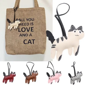Black Cat Keychain With 2D Cat Pendant, Tree Decoration, Women Men Gift ~ - Foto 1 di 24