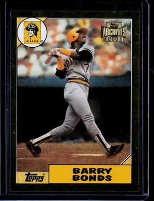 2001 Topps #1 Barry Bonds Future Archives Rookie Reprints Gold Border - Image 1 of 2