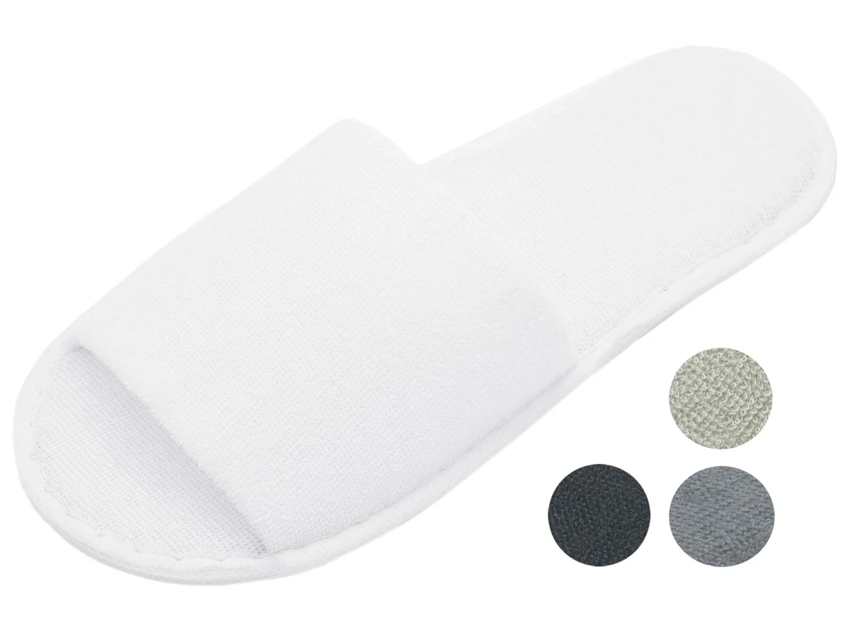 Hausschuhe Für Gäste – 5 Paar, Einweg, Korallenfleece, Rutschfeste Sohle, Weiß, One Size