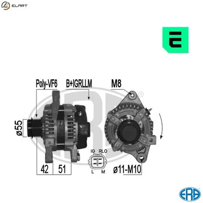 ALTERNATOR 209360A FOR TOYOTA COROLLA/ALTIS/QUEST VERSO AURIS RAV/4/III BLADE - Image 1 of 4