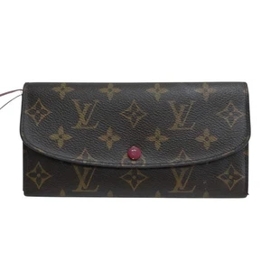 Louis Vuitton Emilie Wallet M60697 Monogram Fuchsia Brown Authentic Pre-owned - Picture 1 of 10