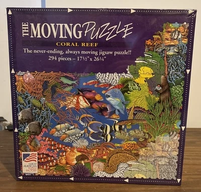 NEW The Moving Puzzle Coral Reef 294 Pieces Always Moving Great American Jigsaw - Image 1 of 2