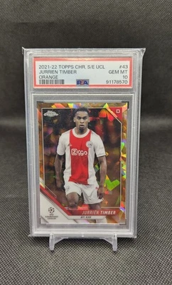 2021-22 Topps Sapphire UCL. JURRIEN TIMBER,  /50 PSA 10 - Image 1 of 2