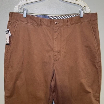 Pantalones de vestir Daniel Cremieux Madison color topo frente plano de lona pantalones talla 38x29 nuevos con etiquetas Foto 1 de 4