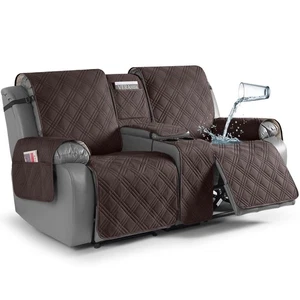 Loveseat Cover Reclinabile con Console Centrale, 100% Impermeabile Pet Cover per Du... - Foto 1 di 8