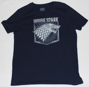 Camiseta Game of Thrones House Stark Hombre Talla 2XL Azul HBO Manga Corta Sin Etiquetas - Imagen 1 de 8