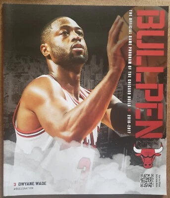 Chicago Bulls Program Dwyane Wade Cover Butler Gibson 2017 Foto 1 de 4
