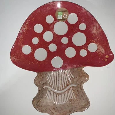 Bandeja para servir plato de melamina en forma de hongo 16" X 14" caprichosa decorativa Foto 1 de 2