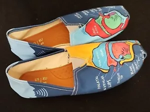 Speech Therapy Shoes Loafers Flats Teacher Barely Worn Mouth Parts Men 8 Women 9 - Picture 1 of 7