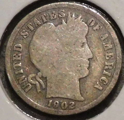Silver Dime - Barber - 1902-S - $1 Unlimited Shipping Cover