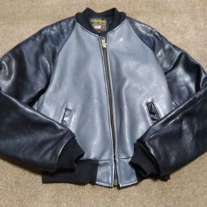 Vanson TJ Leather Jacket Men's Size 34 Motorcycle Jacket Gray Made in USA Used - Picture 1 of 20