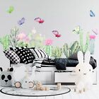 Cactus Tropical Succulents Butterfly Wall Fabric Decal Set Sticker Room Decor