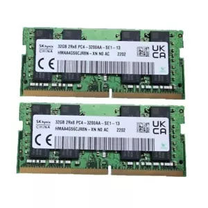 SK Hynix 2x32GB 2RX8 DDR4-3200 PC4-3200MHz CL19 SO-DIMM Laptop Memory RAM" - Picture 1 of 1