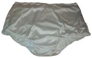 2 FULL LAYERS White NYLON TRICOT Bubble PANTY Sleeve Pocket BRIEF 42 - 48" 3X ** - Picture 1 of 4