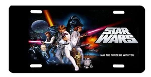 Targa in alluminio lucido poster film di Star Wars - Foto 1 di 2