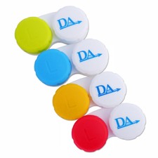 Contact Lens Case x 4 ~ Storage Set for Soft Lenses Travel Cases Colour Options