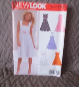 NEWLOOK PATTERN- #E6589- WOMEN'S SLEEVELESS DRESS- SIZE A 8-18- UNCUT - Picture 1 of 1