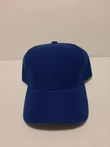 Vintage Blank Plain Hat Cap Royal (New - Oldstock) curve bill - Picture 1 of 4
