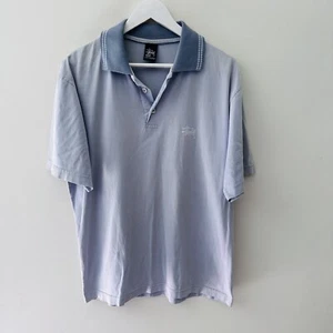 Stussy Vintage Made In Australia Polo Shirt - Grey Mens Size Medium - Aus Post - Picture 1 of 12