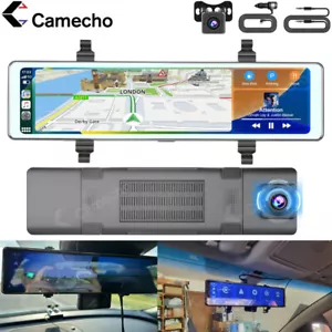 Cámara de tablero con espejo 4K Carplay Android automática inalámbrica cámara de respaldo inteligente EE. UU. - Imagen 1 de 18